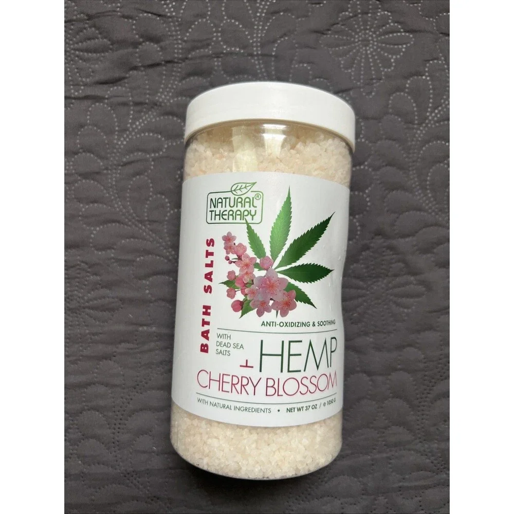 Natural Therapy Pure Hemp + Cherry Blossom Spa Soak Mineral Bath Salts (37oz)